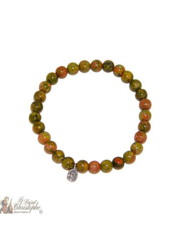 Bracelet en pierre naturelle Unakite