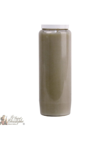 Bougie de neuvaine grise - carton 20 pièces