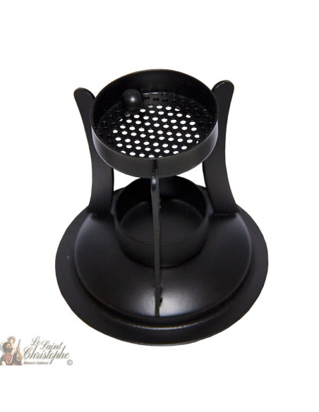 Encensoir en fer forgé noir