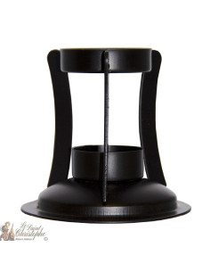 Incensario de hierro forjado negro