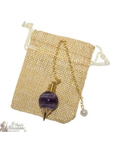 Gilded Sephroton Pendulum in stone - amethyst
