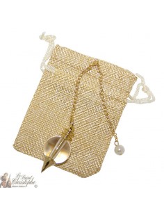 Goldenes Sephroton Pendel in Stein - Bergkristall