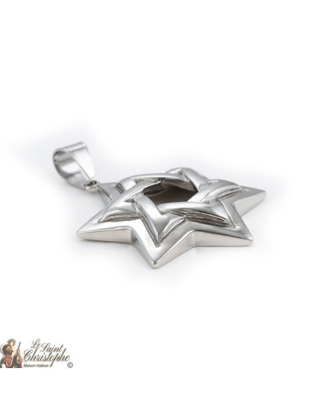 Colgante de plata estrella de David