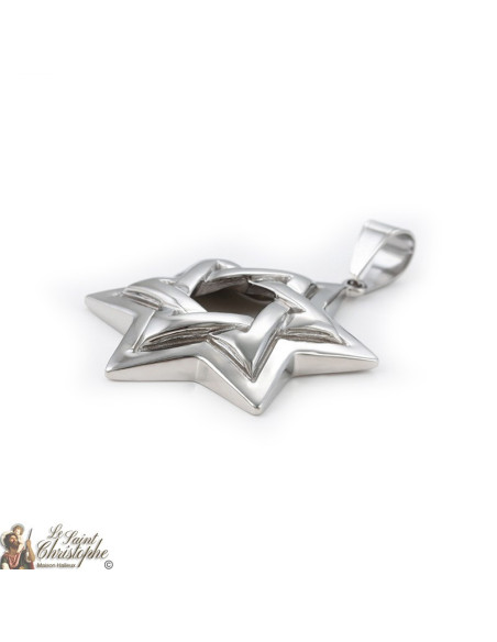 Silver pendant star of David
