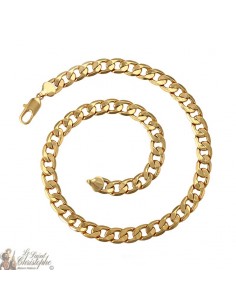 Cadena grande chapada en oro de 24 quilates de 60 cm