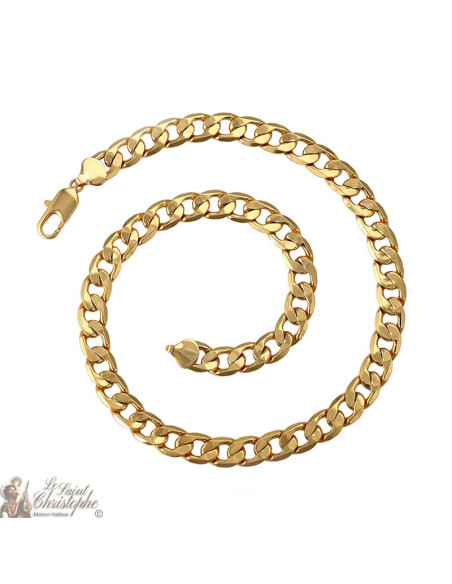 Grote 24K vergulde ketting 60 cm