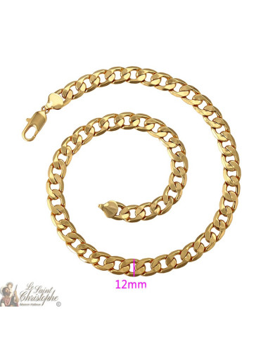 Large 24K gold-plated chain 60 cm