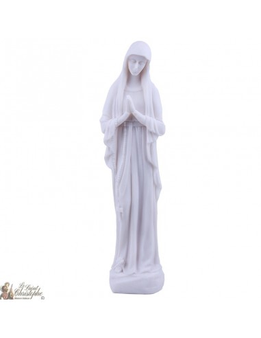 Statue de la Vierge de Banneux en Albâtre - 39 cm
