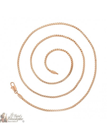 Rose gold plated Venetian chain 60 cm - 25mm