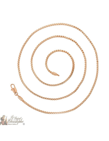Rose Goud vergulde Venetiaanse Ketting 60 cm - 25mm