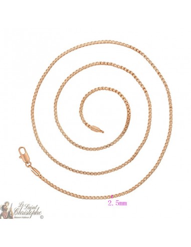 Rose gold plated Venetian chain 60 cm - 25mm
