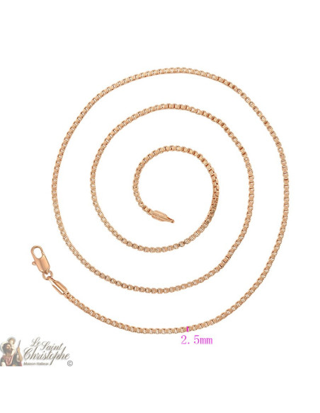 Rose Goud vergulde Venetiaanse Ketting 60 cm - 25mm