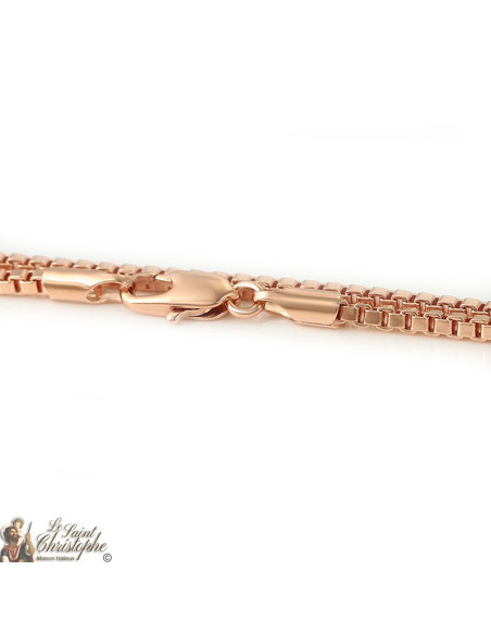 Cadena veneciana chapada en oro rosa 60 cm - 25mm