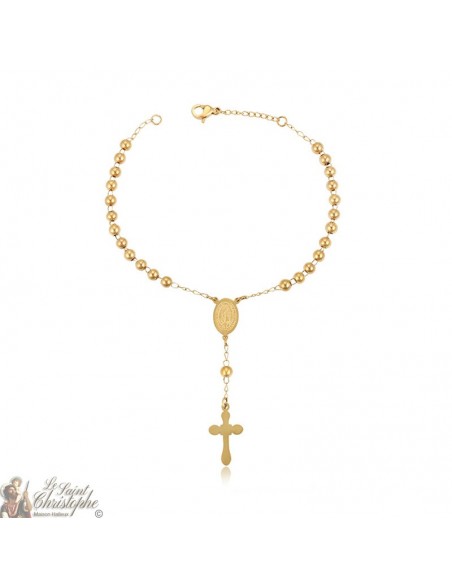 Bracelet dizaine plaqué or 24K