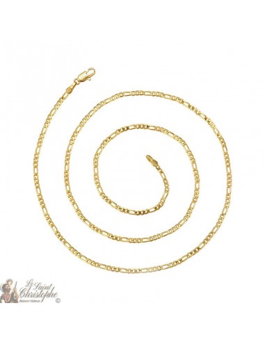 Catena Figaro placcata oro 24K 60 cm