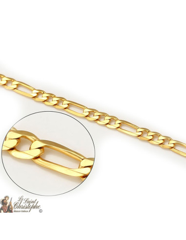 Figaro Kette 24K vergoldet 60 cm