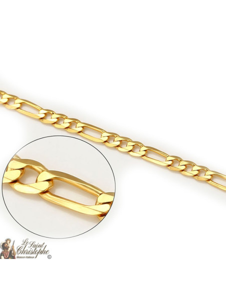 Figaro Ketting 24K verguld 60 cm