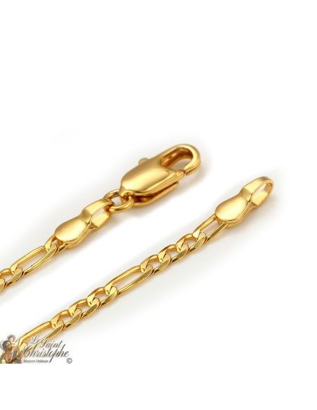Figaro Chain 24K gold plated 60 cm
