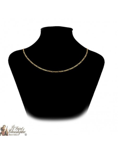 Catena Figaro placcata oro 24K 60 cm