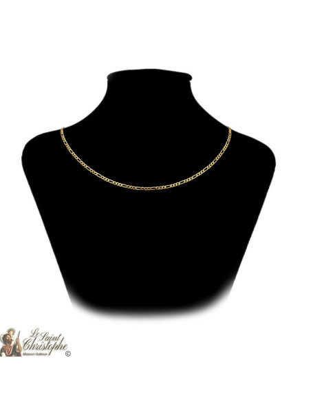 Figaro Kette 24K vergoldet 60 cm