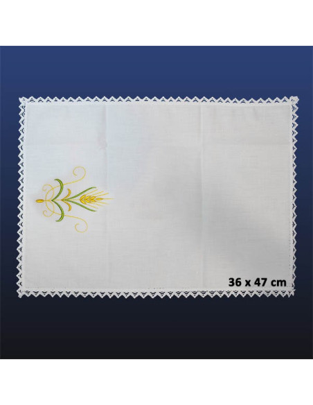 Manuterge Complete set of altar linens - Ear of wheat