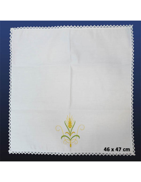 Manuterge Complete set of altar linens - Ear of wheat
