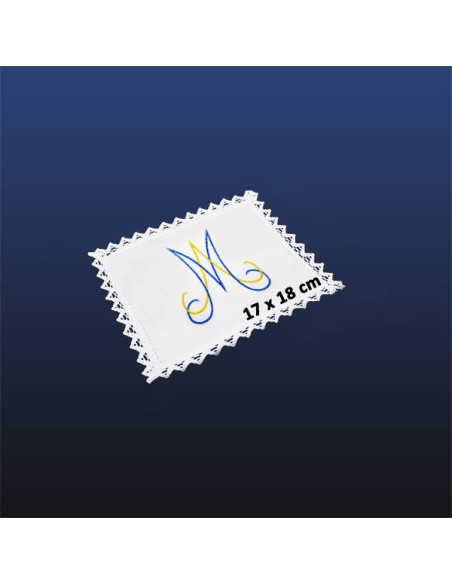 Manuterge Ensemble complet de linge d'autel - Symbole marial