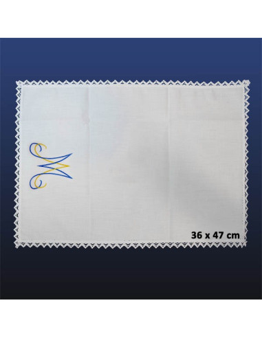 Manuterge Complete set of altar linens - Marian Symbol