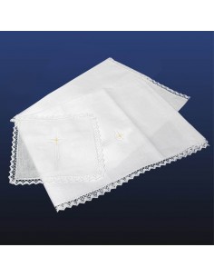 Manuterge Complete set of altar linens - White Cross