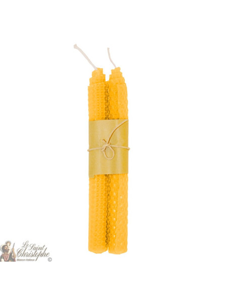 Velas de deseo de color colmena - par amarillo