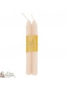 Beehive colored wishing candles - cream pair