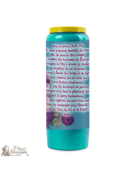 Blue Novena Candle to Padre Pio