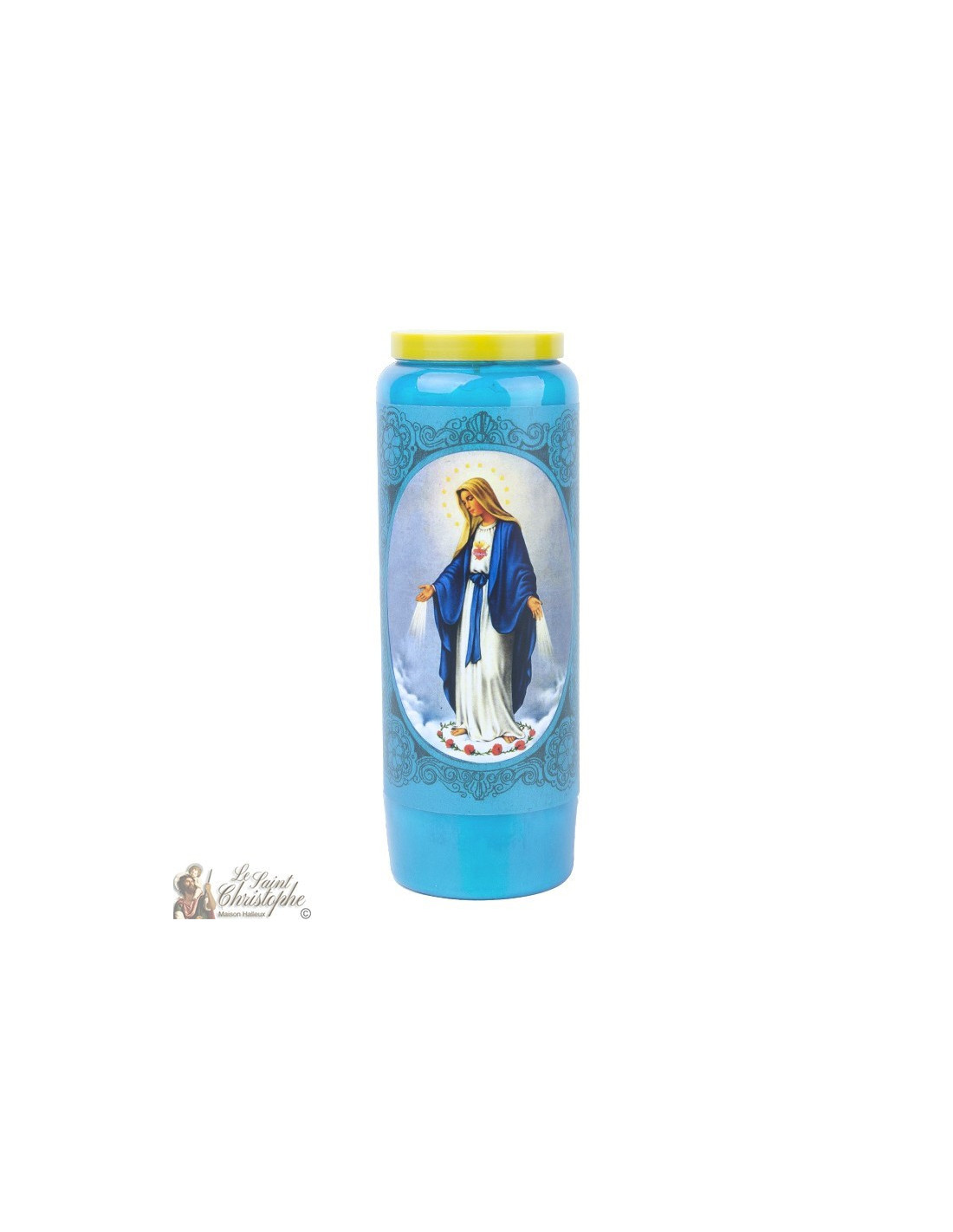 Novena candle light blue to the Miraculous Virgin box 20 pieces