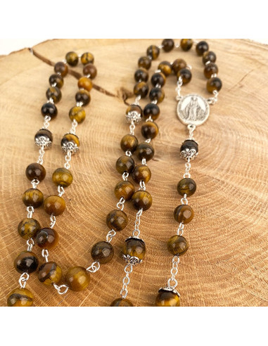 Rosario di perle di tigre