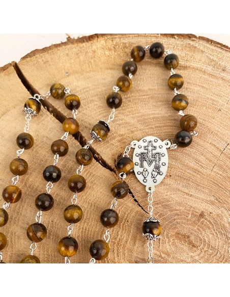 Tiger eye beads rosary
