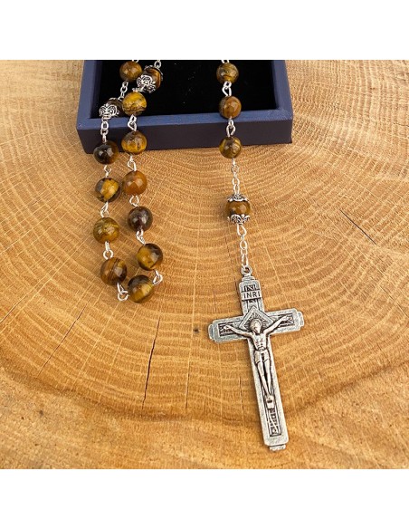 Tiger eye beads rosary