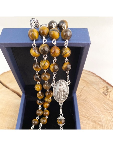Tiger eye beads rosary