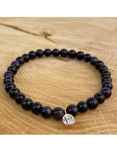 Blauwe zandparel armband