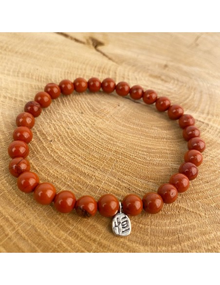 Bracciale diaspro rosso naturale