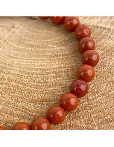 Pulsera de jaspe rojo natural