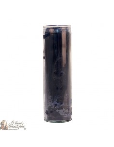 Bougie en verre noire colorée dans la masse