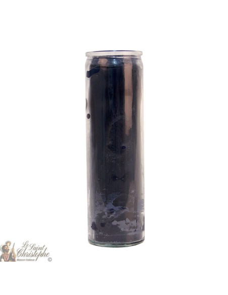 Vela de cristal negro coloreada en la masa