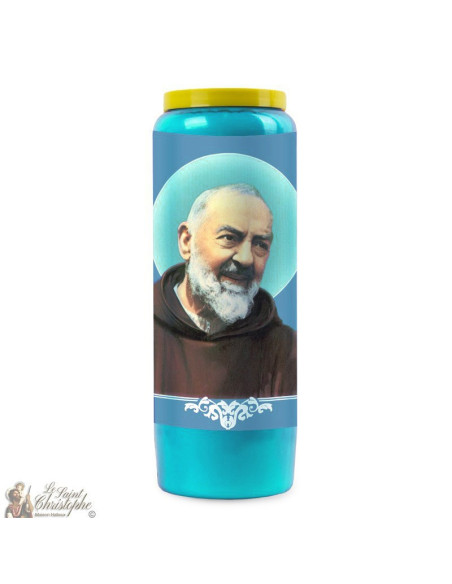 Bougies de Neuvaine bleue à Padre Pio - 20 pièces