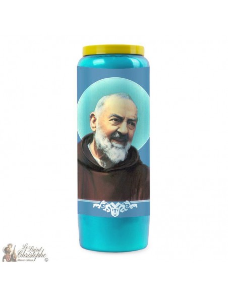 Candele Padre Pio Novena Blu - 20 pezzi