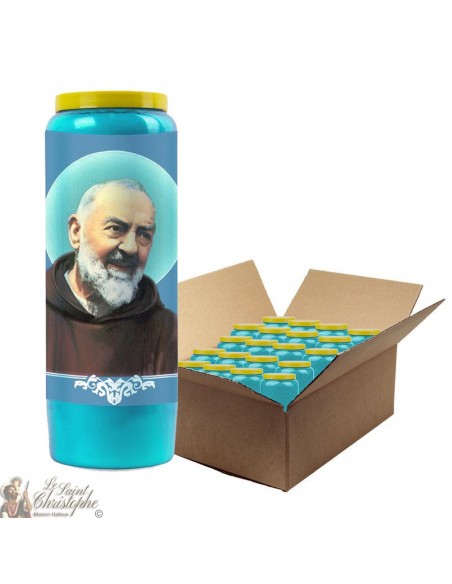 Padre Pio Blue Novena Candles - 20 pieces