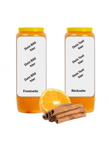 Candela Novena profumo arancia-cannella - personalizzabile - scatola 20 pezzi