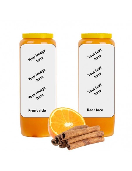 Bougie de neuvaine parfum Orange Cannelle - personnalisable