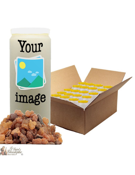 Novenakaars Mirre geparfumeerd - personaliseerbaar - doos 20 stuks