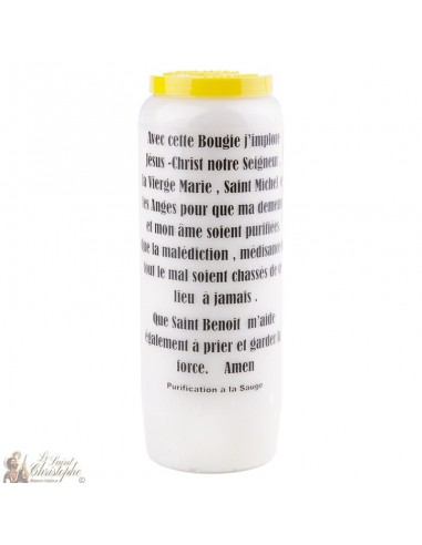 Bougie de neuvaine de purification parfumée à la sauge - Carton 20 pcs