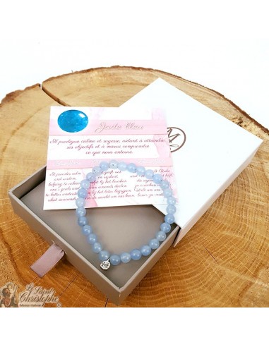 Blaue Jade Naturstein-Armband 